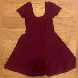 Maroon/brick red red skater dress
